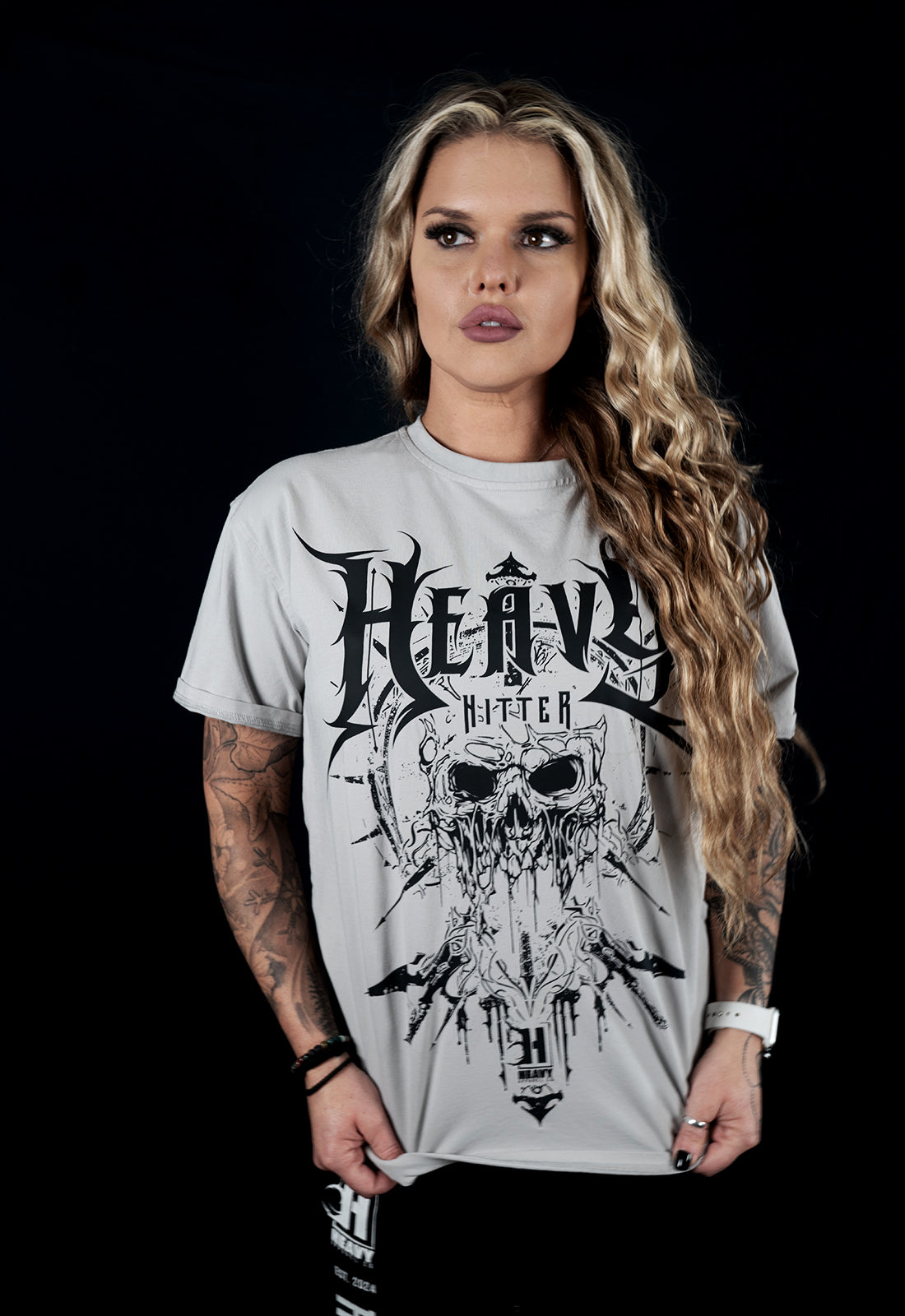 Heavy Hitter Fitted Tee - Concrete