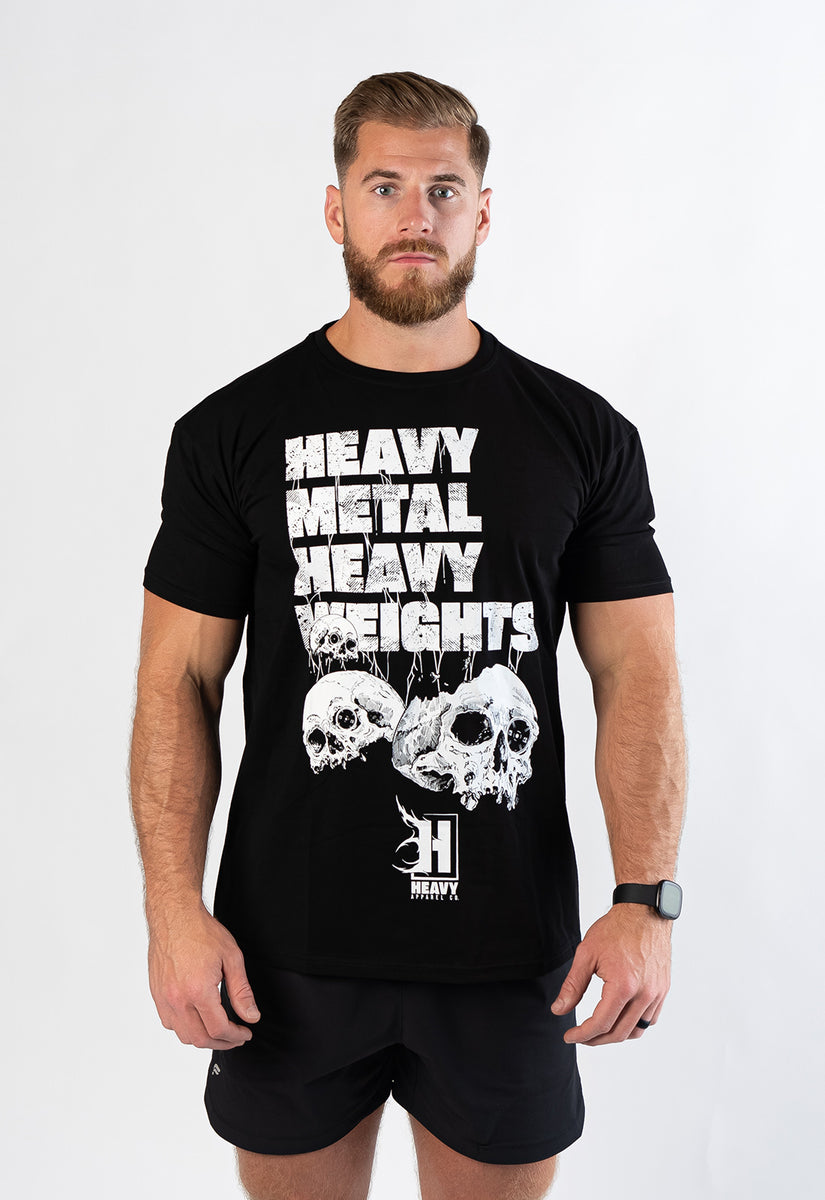 heavy metal dress shirts Rock Skull Long Sleeve Men Button up Shirt, Classic Metal Music Band Guitar Print 80s Buttoned Collar Dress Shirt With Chest Pocket Guys