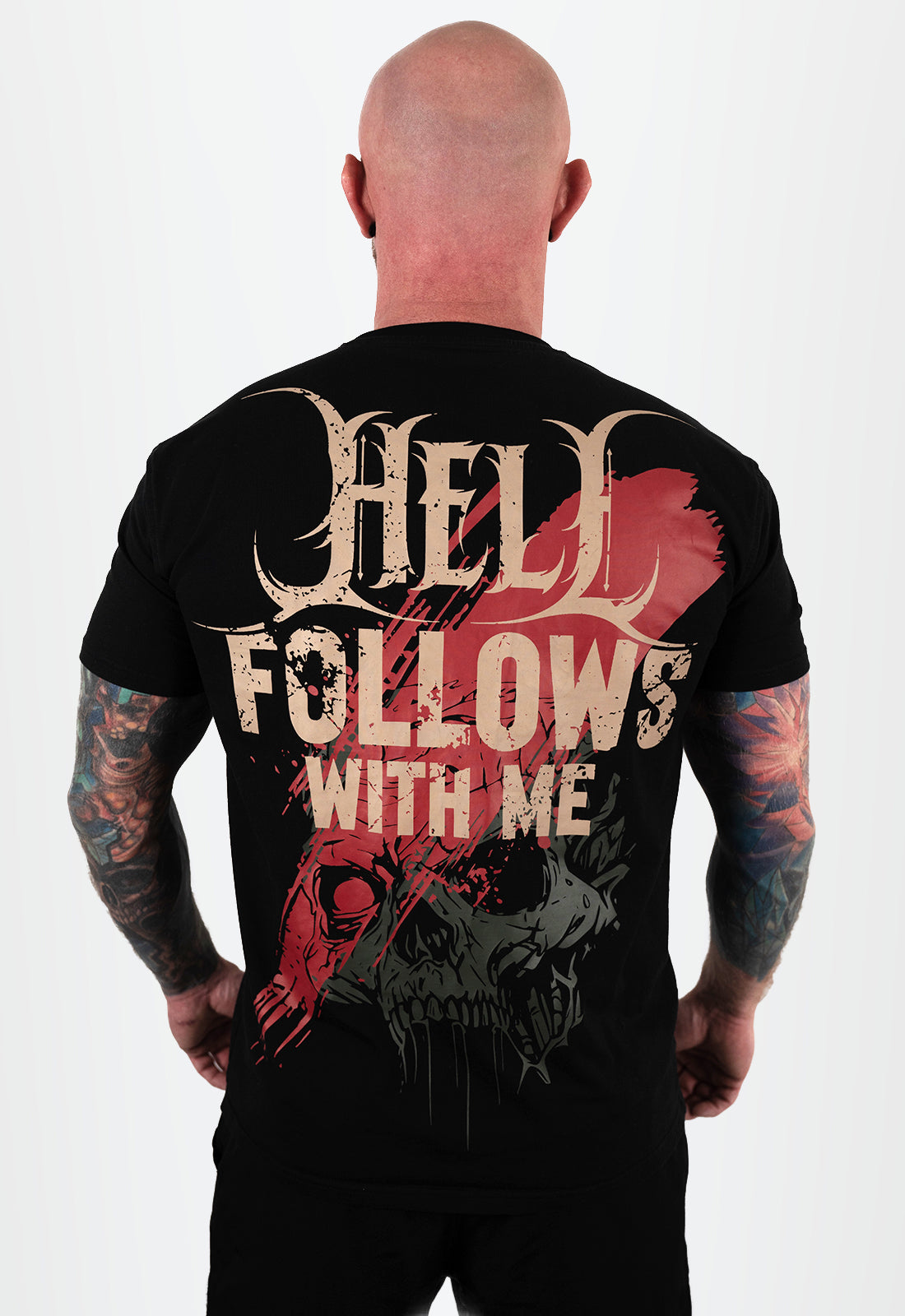 Hell Follows With Me Fitted Tee