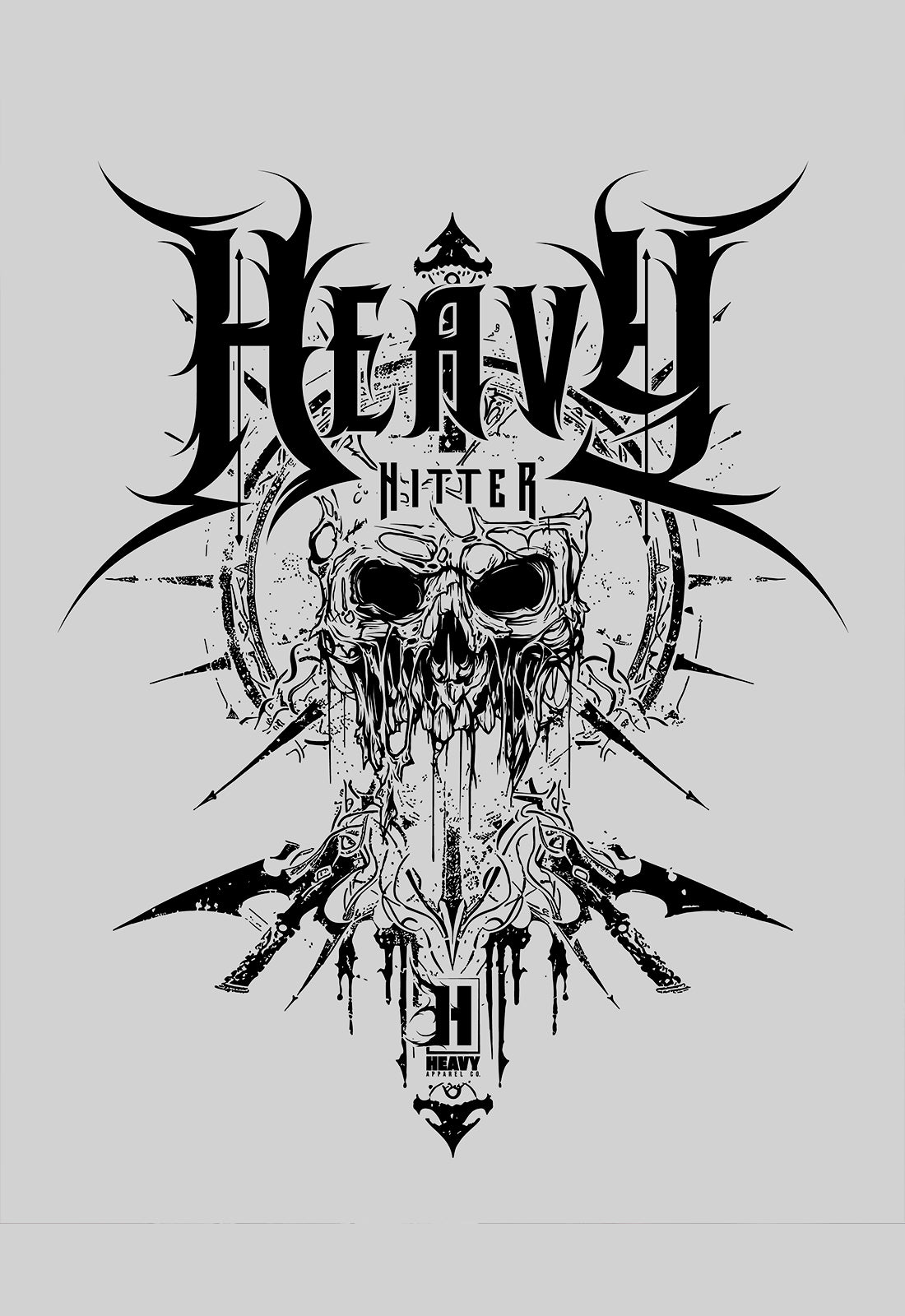 Heavy Hitter Fitted Tee - Concrete