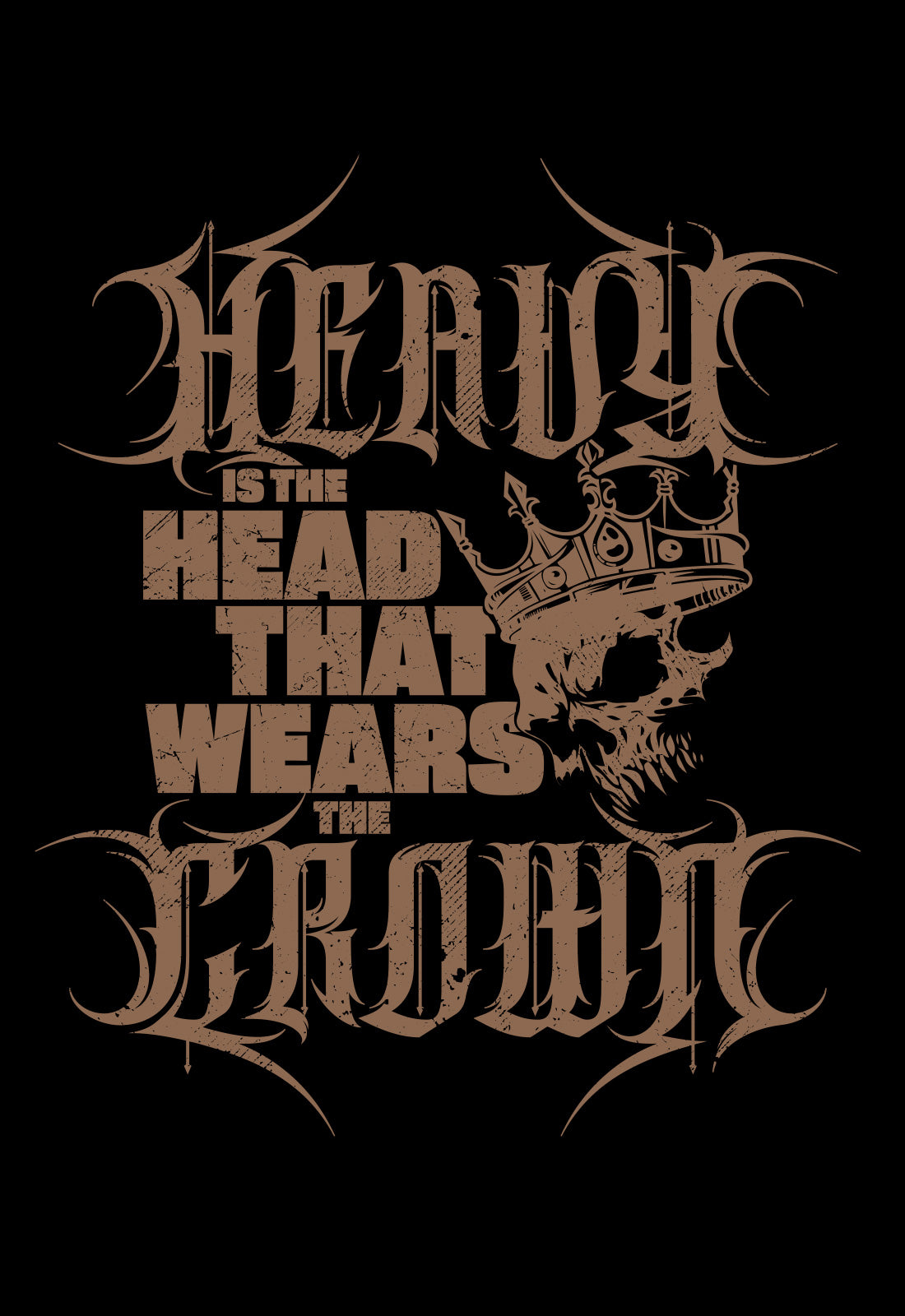 Heavy Is The Crown Pullover - Black/Brown