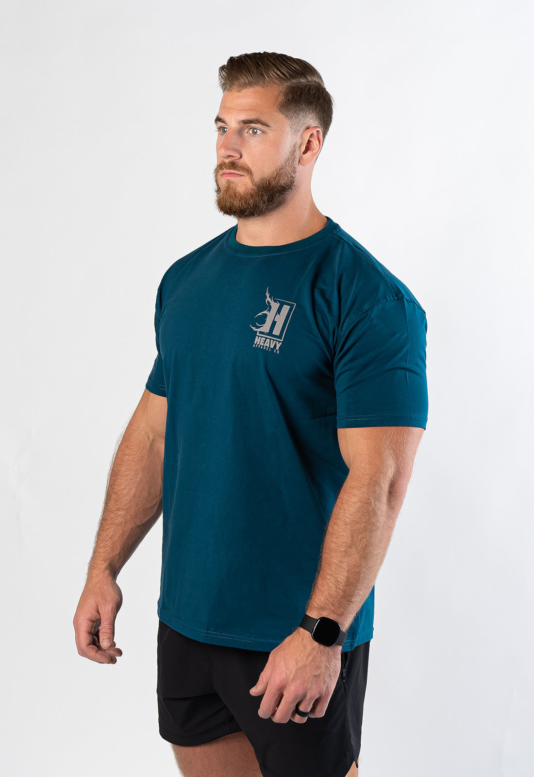 Logo Fitted Tee - Atlantic