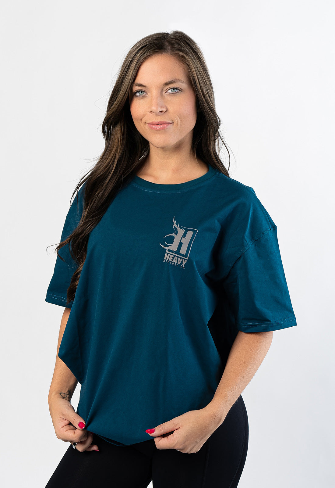 Logo Fitted Tee - Atlantic